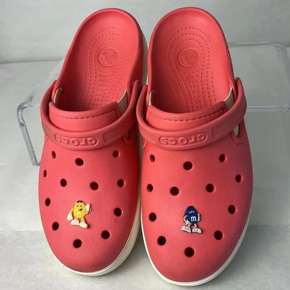 Crocs Unisex Citilane Slip-On Clogs Coral/White Size M9 W11 - Picture 4 of 15